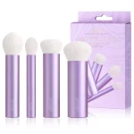 Luxury Purple Kabuki Face Brush Set 4Pcs T517