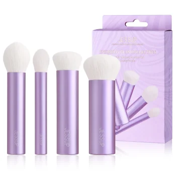 Luxury Purple Kabuki Face Brush Set 4Pcs T517